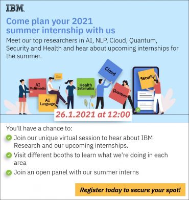 IBM Haifa Research Lab- Summer Interns 2021 Virtual Event: 26.1.2021 Event of IAP picture