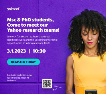חברת Yahoo Research  מגיעה לפקולטה Event of IAP picture