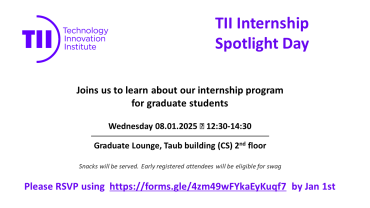 TII Internship Spotlight Day for Graduate Students Event of IAP picture